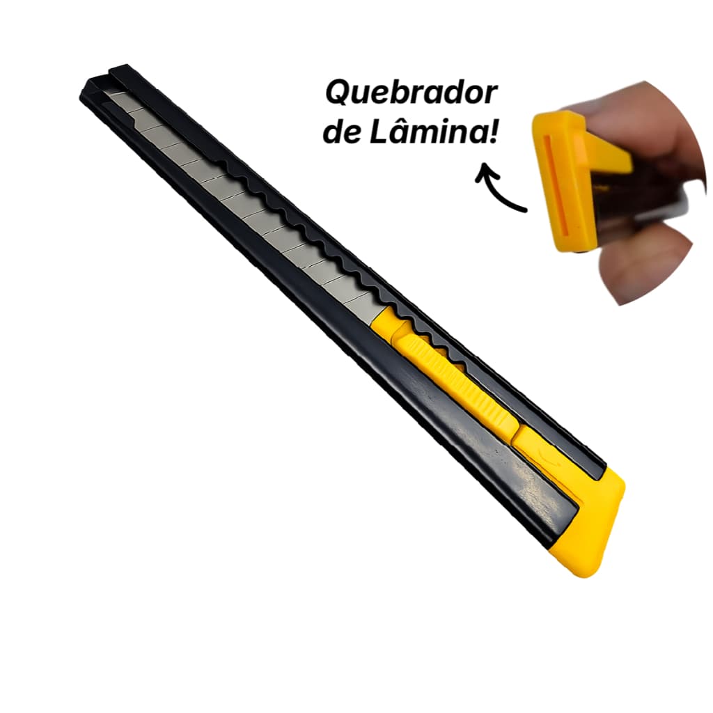 Estilete Estreito Envelopamento 9mm Metal Profissional Insulfilm Preciso