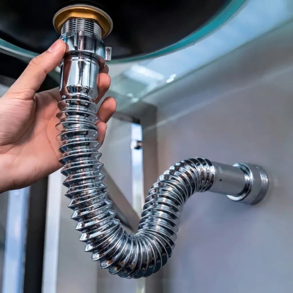Sifao Flexivel Sanfonado Ajustavel Pia Banheiro Cozinha Tanque Universal Multiuso Cromado