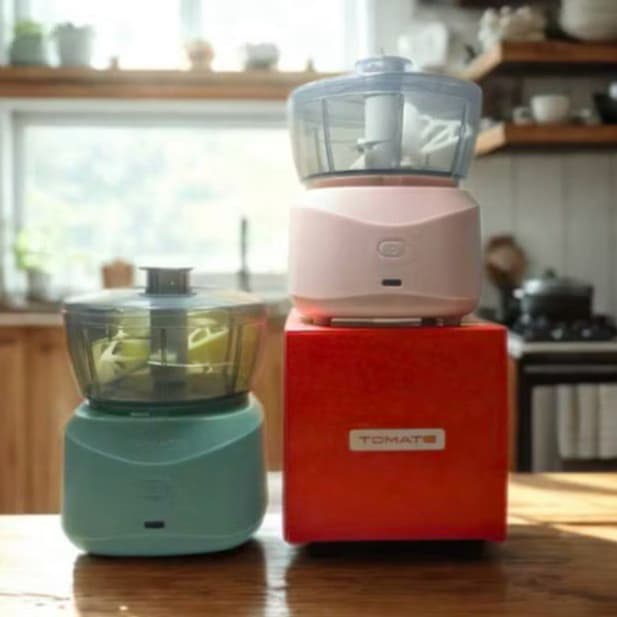 Mini Processador de Alimentos Elétrico Sem Fio 350ml 3 Lâminas Tomate Recarregável USB tipo-C