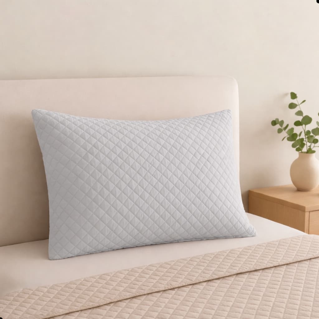 Travesseiro De Hotel 5 Estrelas Plumas de Ganso Macio Com Capa Matelada em Percal 400 Fios