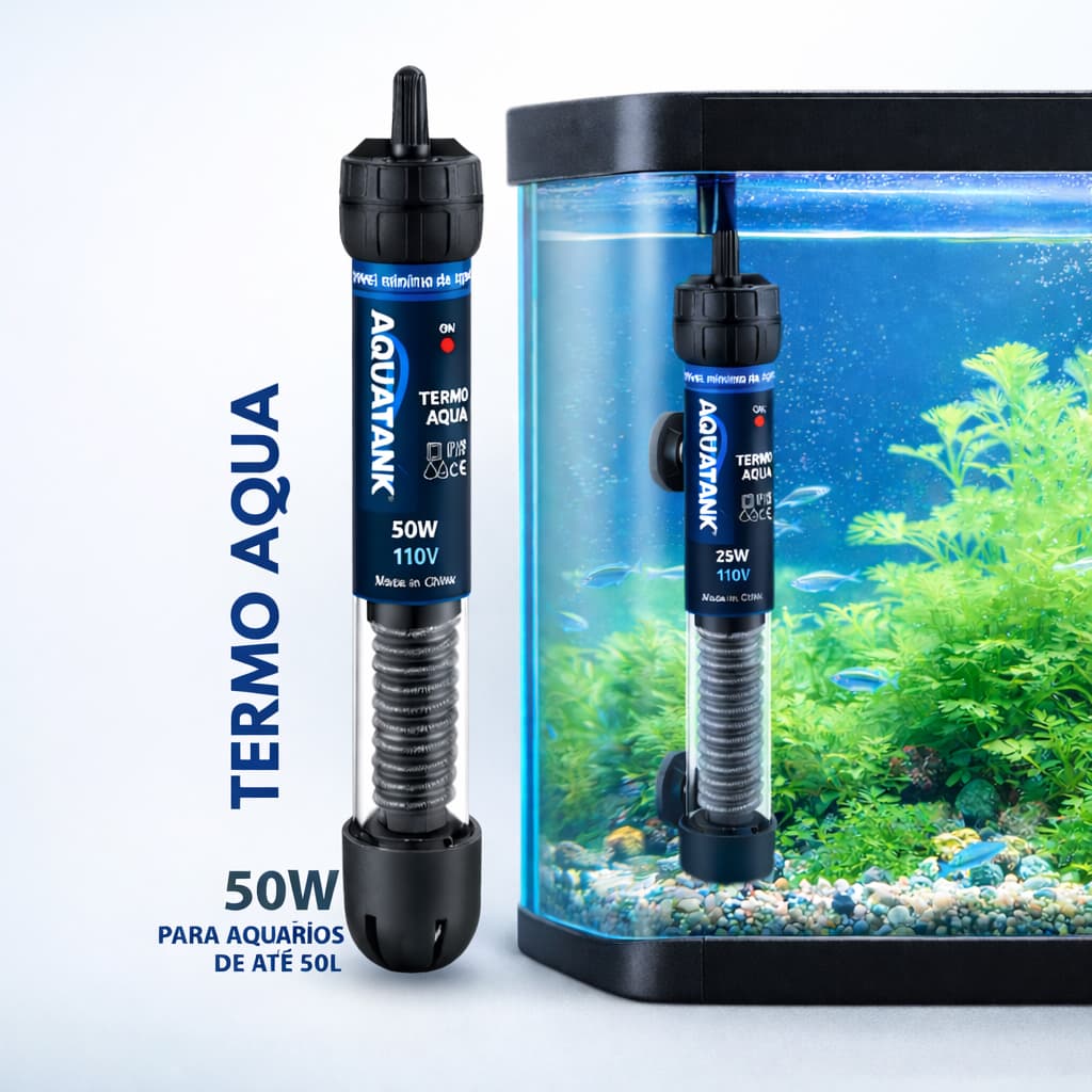 Termostato Com Aquecedor Aqua Tank Hobby 50w