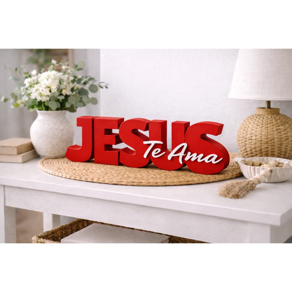Enfeite Decorativo Jesus Te Ama Moderno para Sala Aparador Mesa