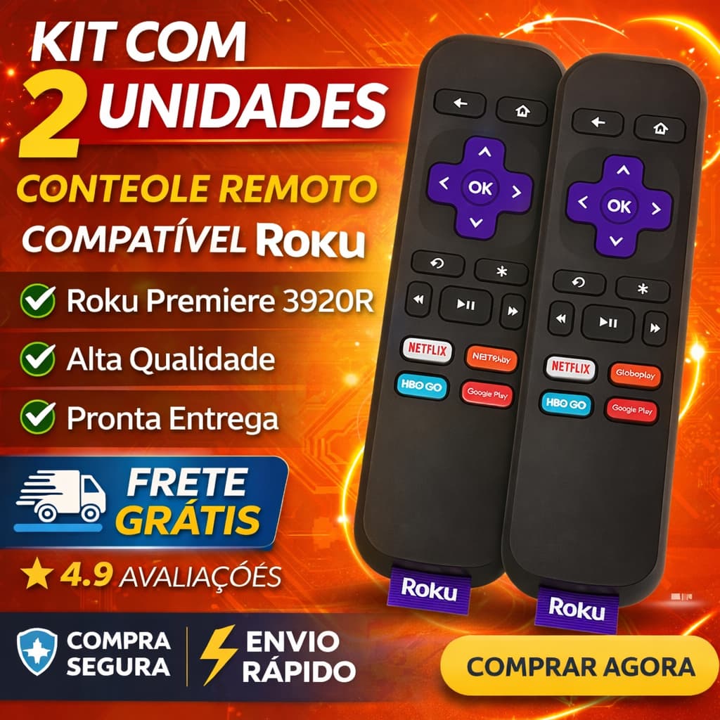 Controle Remoto Roku Express 3930br 3930mx 3930r 3910x