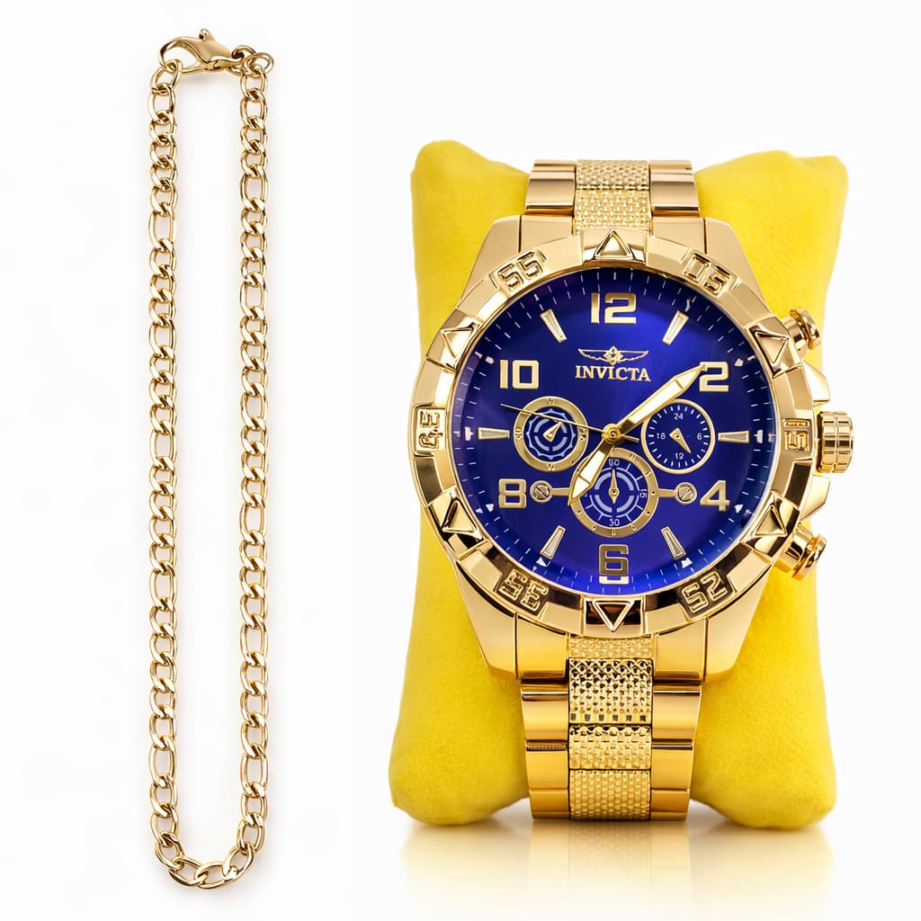 Relógio Masculino Luxo Aço Inoxidável Dourado ou Prata Pulseira Ajustável Resistente à Água
