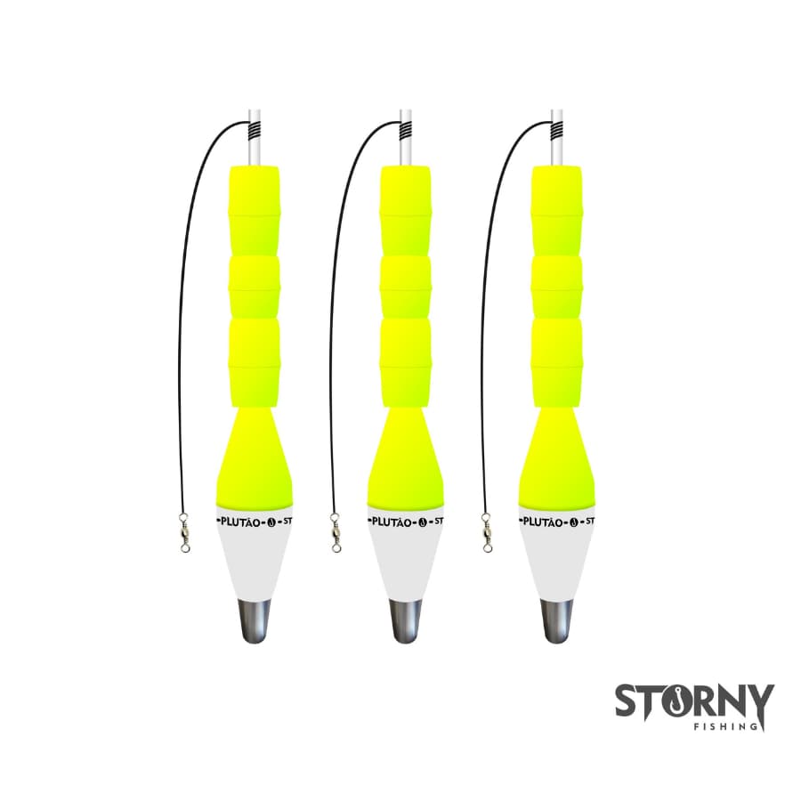 Kit 3 Boia de Pesca Pino 63g 22cm Pesca