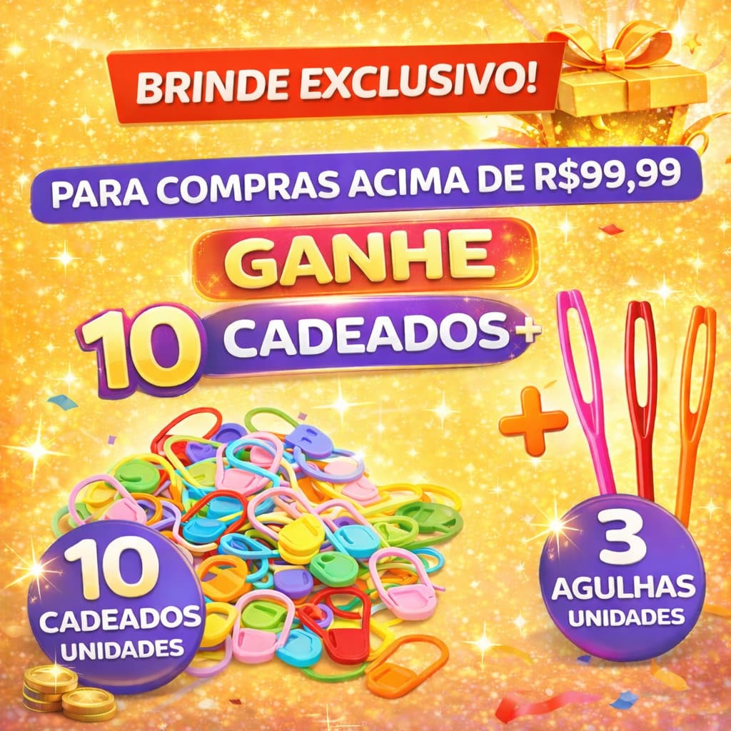 10 MARCA PONTO CADEADO + 3 AGULHAS DE TAPECEIROS