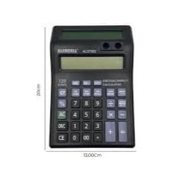 Calculadora De Mesa Para Cálculos Completos Compartilhados Eletrônica Com 12 Dígitos E 2 Visores