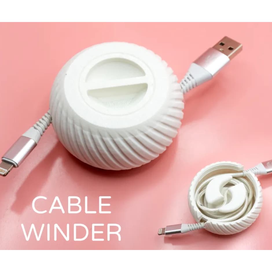 Enrolador Organizador Cabos USB PRATICO Protetor Fios Carregador Celular Duravel Portatil