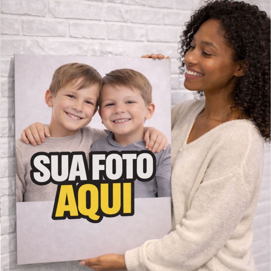 Quadro Personalizado com Foto MDF 30x40, 60x40 Placa Decorativa Foto Presente Família Casal Criança