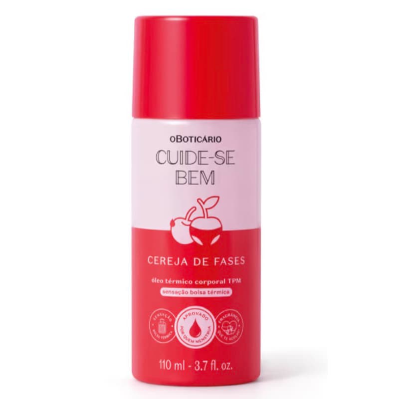 Óleo Térmico Corporal TPM Cuide-se Bem Cereja De Fases 110ml
