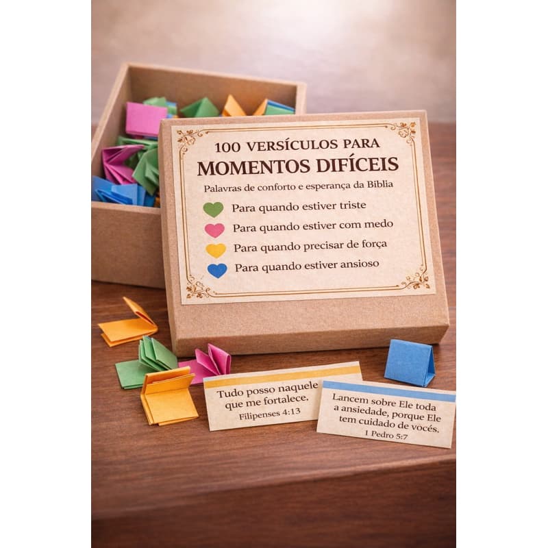 100 Versículos para Momentos Difíceis – Caixa com Palavras de Conforto e Fé