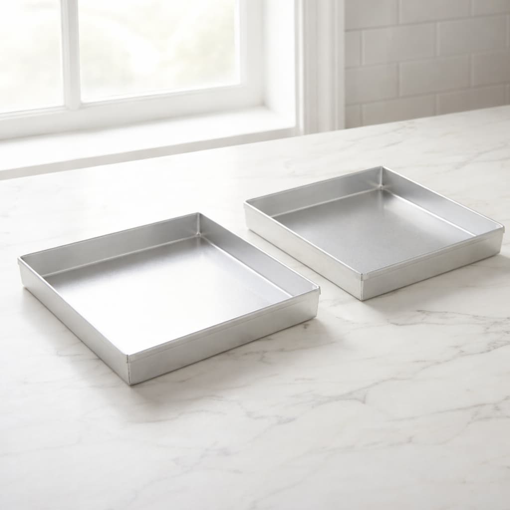 Kit 2 Assadeira De Brownie Aluminio 25x25x3 Altura