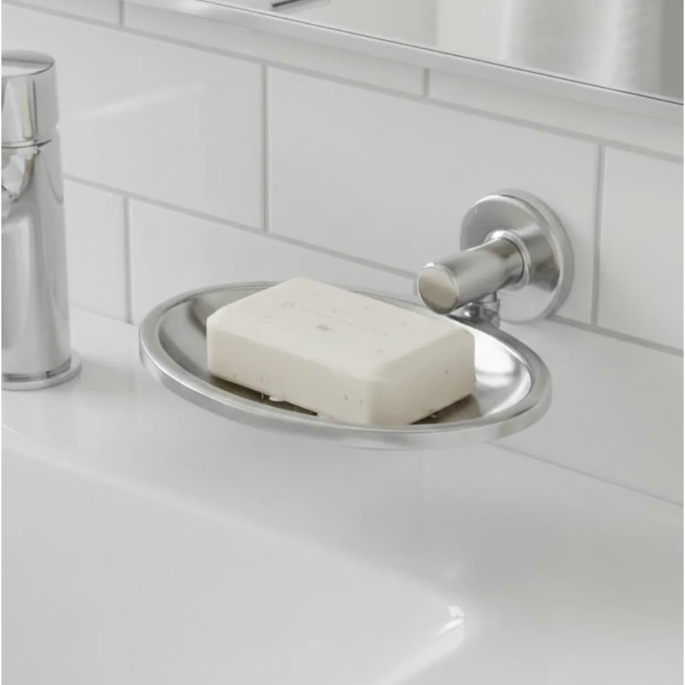 Saboneteira para banheiro de parede inox porta sabonete