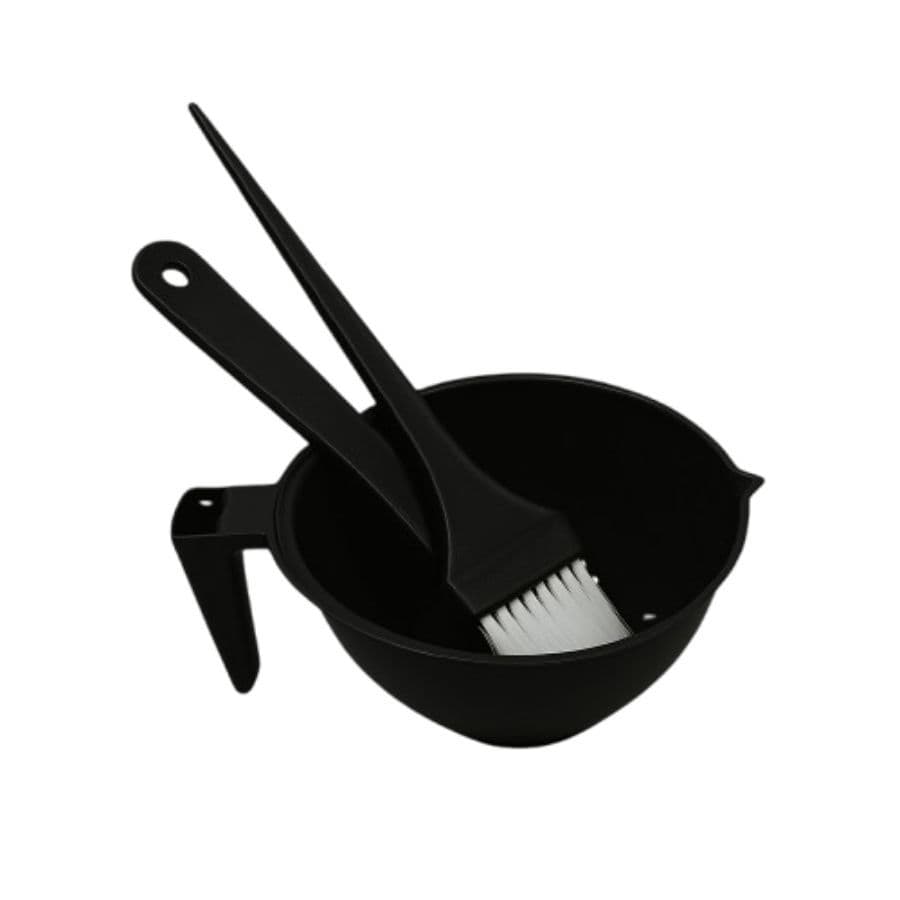 kit pintura tintura para cabelo pincel espátula pote