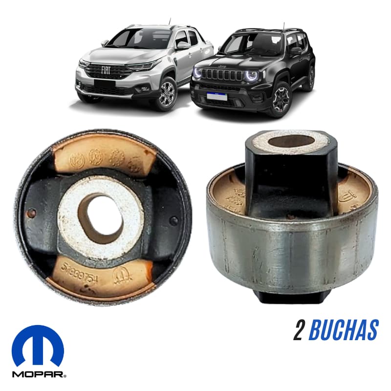 Kit 2 Buchas Bandeja Dianteira Fiat Toro Jeep Renegade Compass Original Mopar 51939754