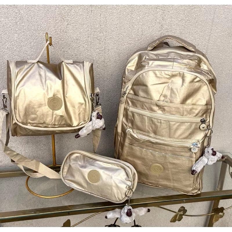 kit Mochila Escolar Conjunto Escolar premium 3 em 1 Mochila lancheira térmica estojo/necessárie