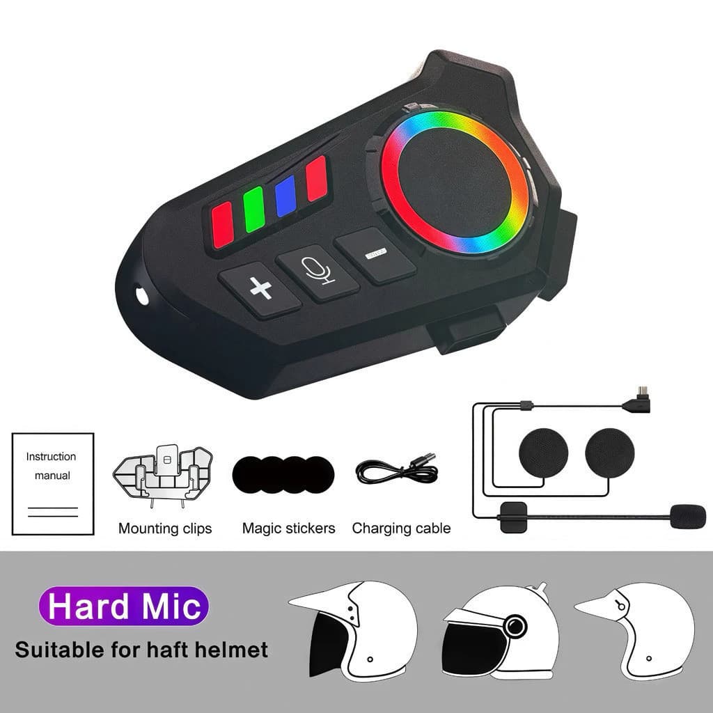 Fone de Ouvido de Capacete Moto Bluetrooth Controle De Voz  HELLO