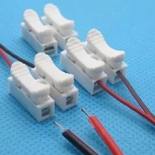 KIT 10 Peças Conector de PressÃo 2 via para fios duplo Emenda Sem Solda Sem Parafusos