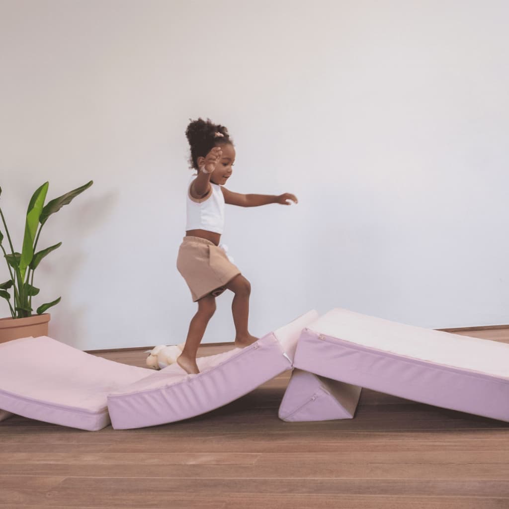 Sofá de brincar Infantil Modular Montessori 4 Peças Rosa