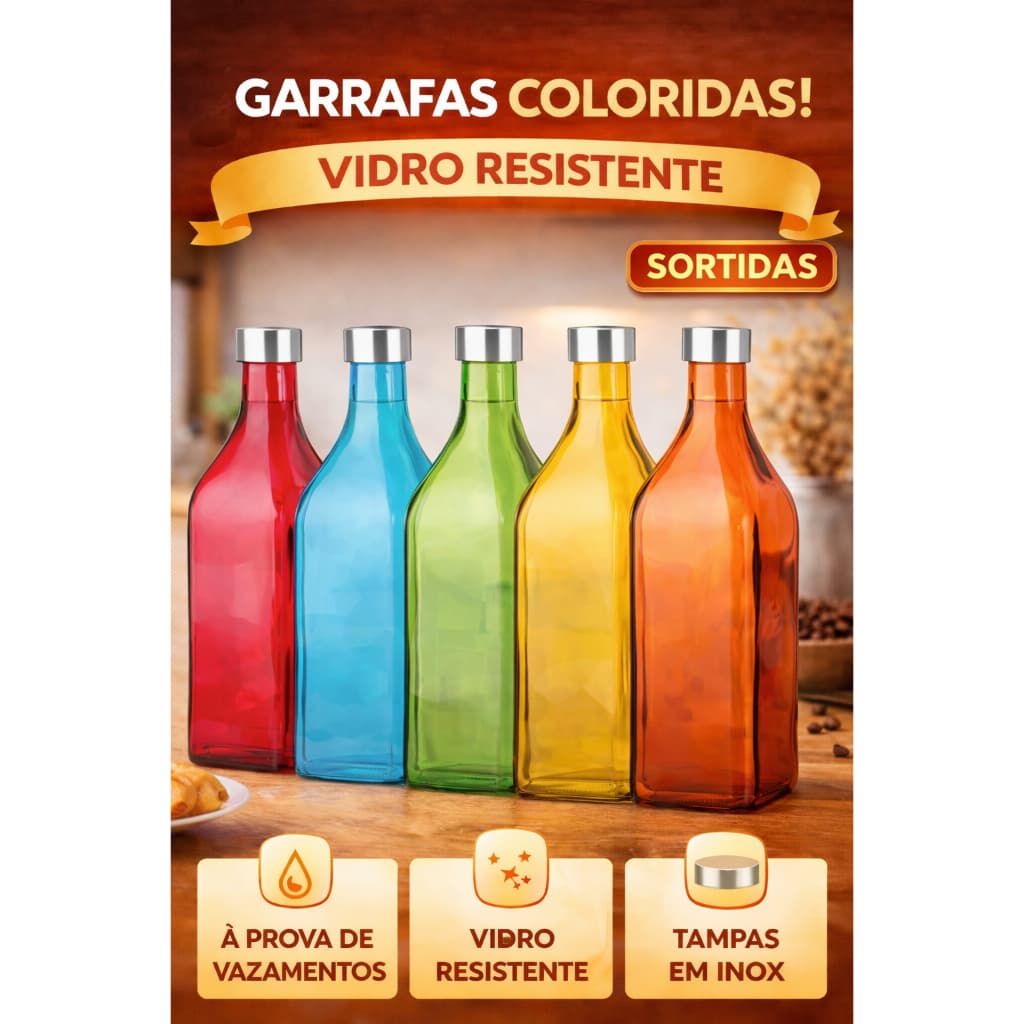 Garrafa de Vidro 1 litro Scotch Yazi