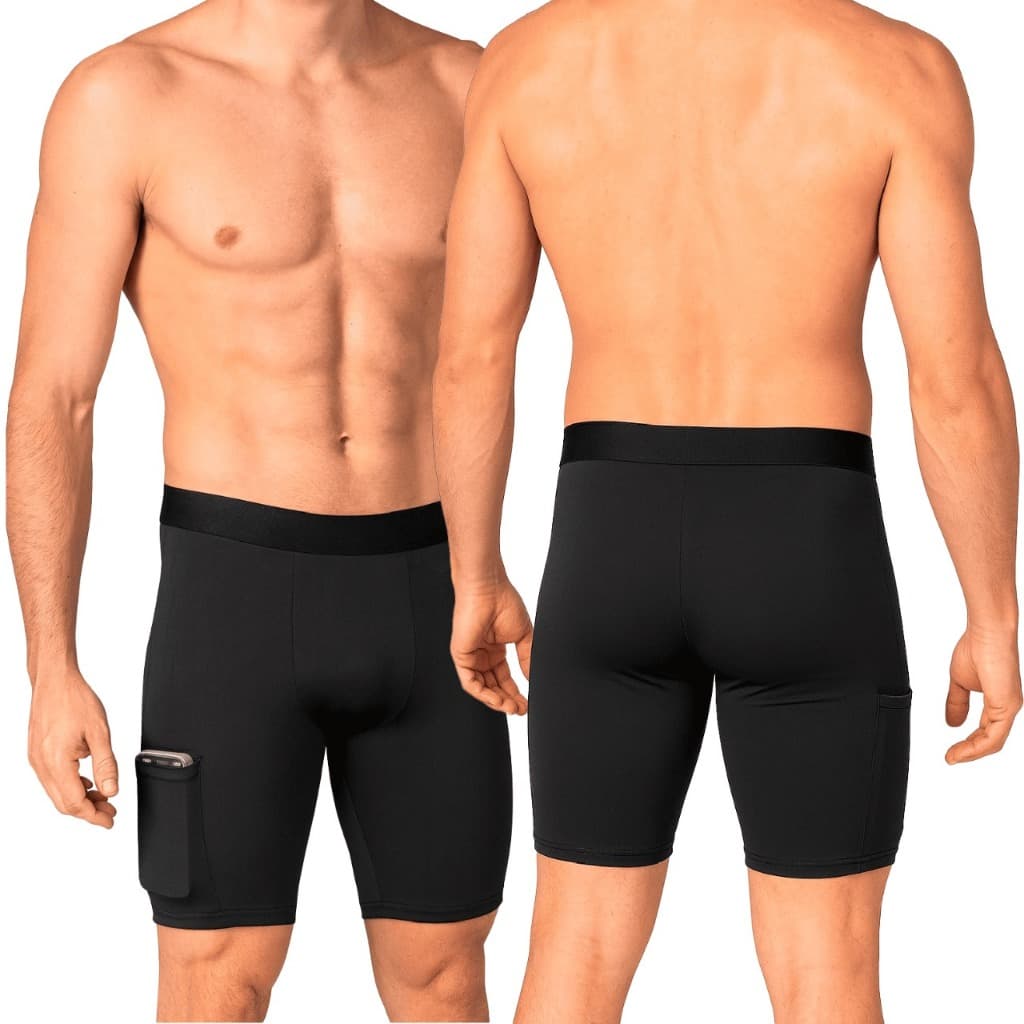 kit 2 bermuda short ciclista Corrida Témico com bolso segunda pele usar treino Fitness