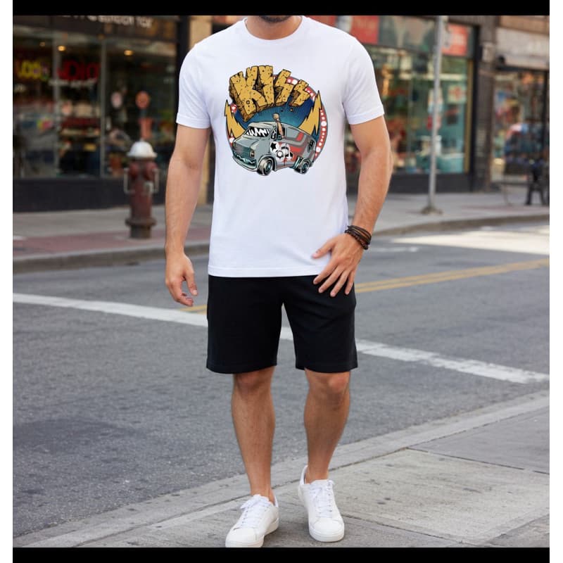 Camiseta Banda de Rock Kiss Camisa Masculina