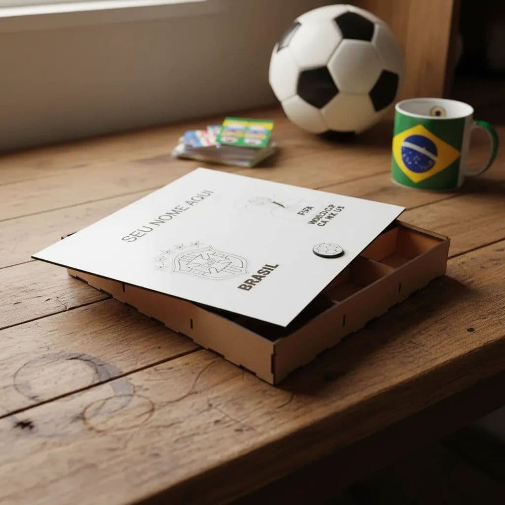 Porta Album Figurinha Personalizado C/ Nome Copa Do Mundo 26