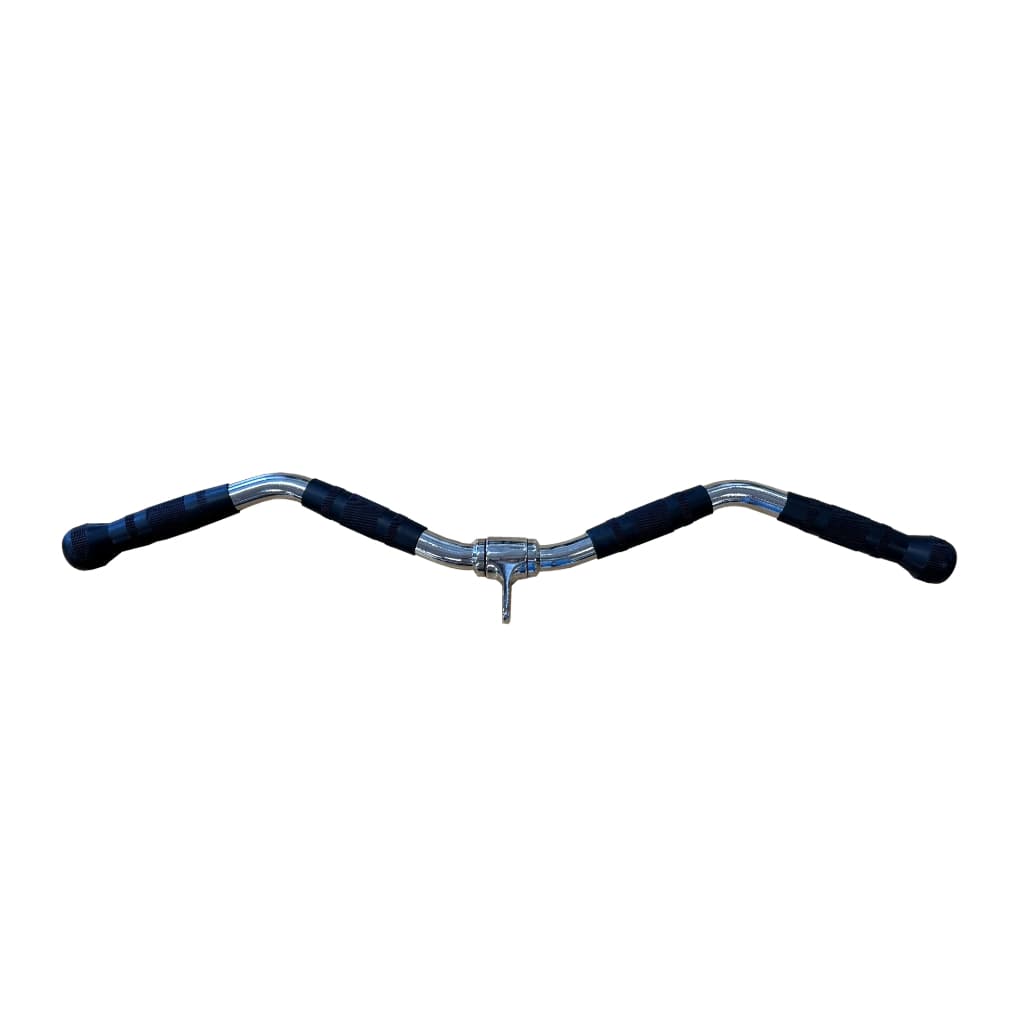 Puxador Pulley Barra W Curva Emborrachado com Giro