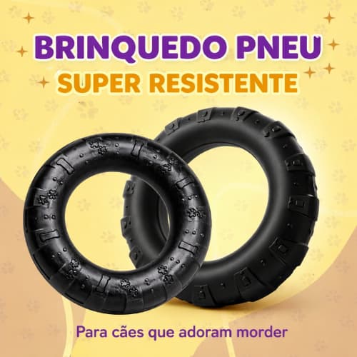 Pneu Mordedor de Borracha Para Cachorro Brinquedo Pet