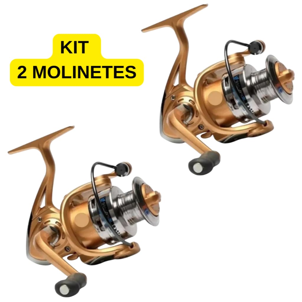 Kit 2 Molinetes 7000 CMIK - Anti Reverso Carretel Reforçado Pesca Esportiva