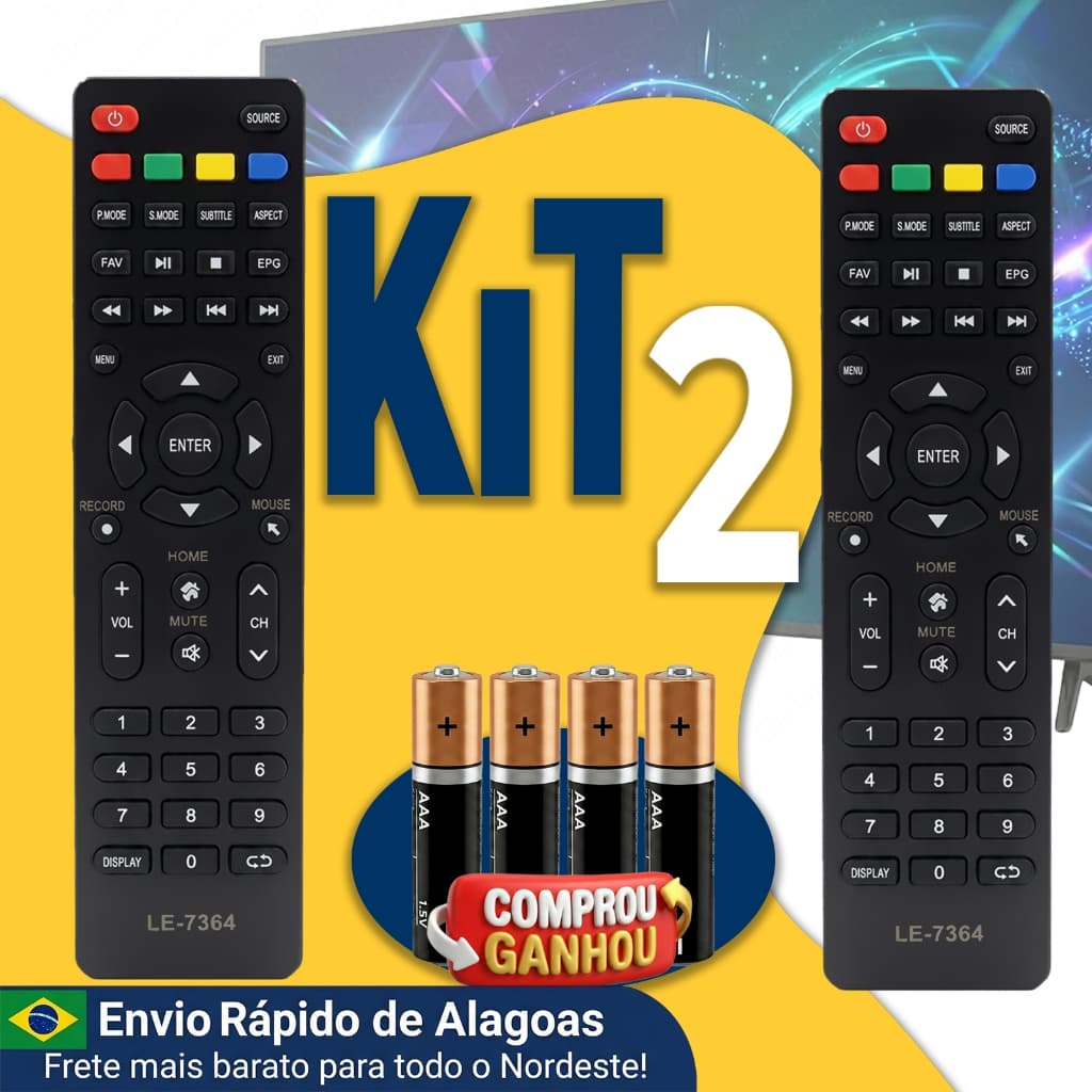 Controle Remoto Compatível Com TV HQ Smart HQSTV43 HQSTV50