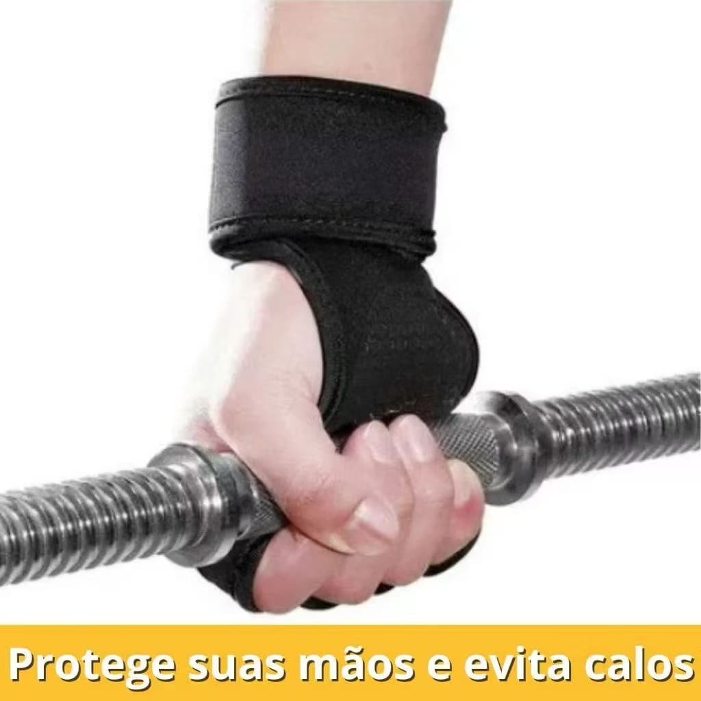 Luva Academia Crossfit Musculação Neoprene Punho Munhequeira Proteção Mãos
