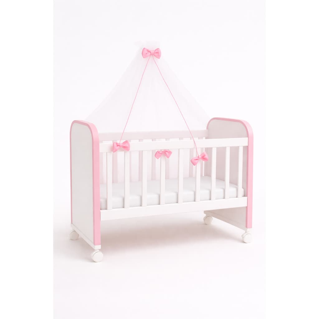 Berço Bonecas até 67cm | Brinquedos rodinhas|  Reborns  | Véu e Colchão |  Cores
