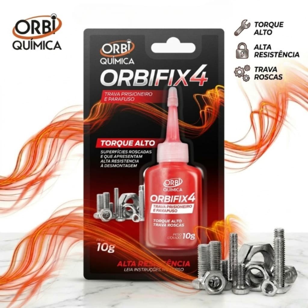 Trava Parafuso Orbi Fixador de Rosca Torque Alto Alta Resistência Anaeróbico 10g