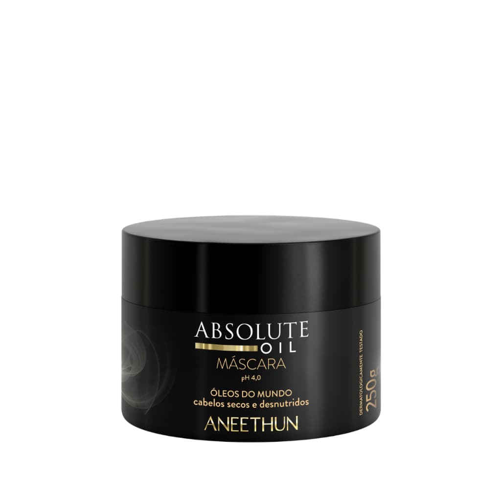 Máscara Absolute Oil Promove uma Nutrição Profunda e Duradoura 250g
