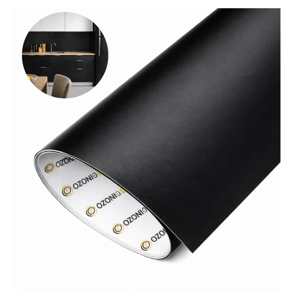 Papel Adesivo Vinil Preto Fosco 10x45m Envelopamento