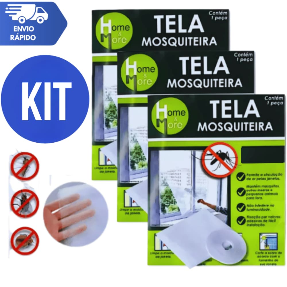 Tela Mosquiteiro GRANDE Janela Ajustável 1,50x1,80M Anti Insetos Dengue Mosquito, proteção para você e casa