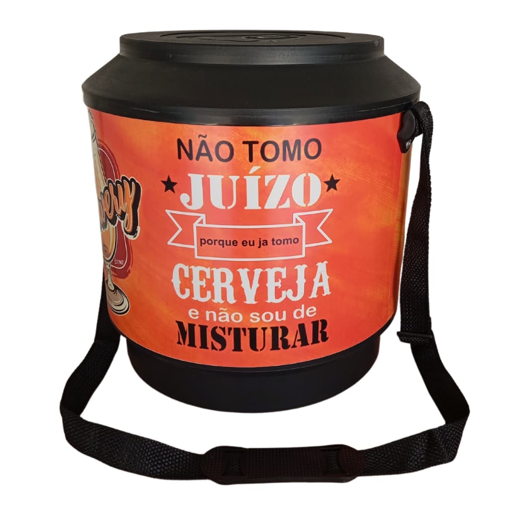 Cooler Térmico Redondo Grande para 30 Latas de 350 ml 21 Litros Caixa Térmica com alça