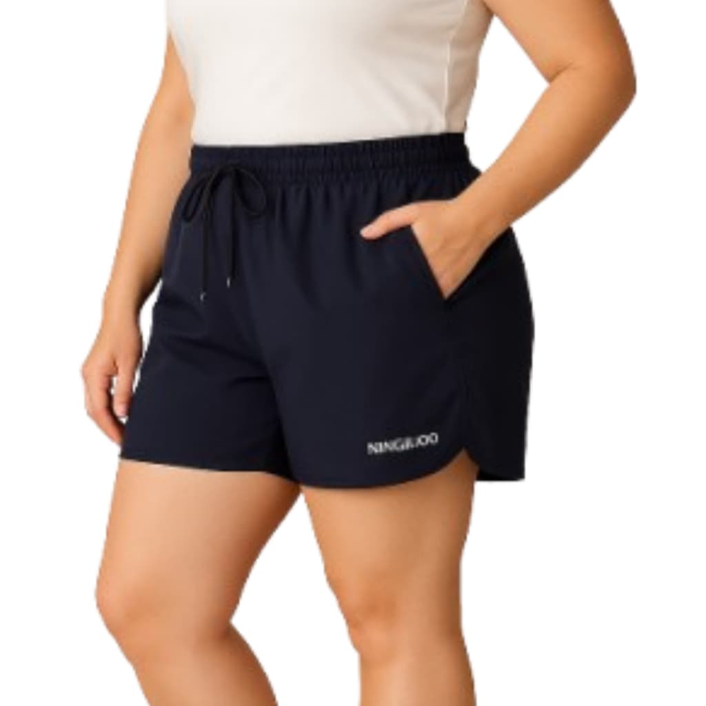 Shorts Tactel com Elastano Plus Size Veste 46 ao 54 Feminino Fitness Verão Academia Treino