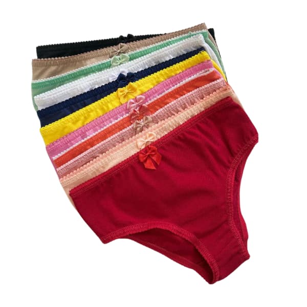 Kit 5/4/3 Calcinhas Infantil Menina Flu Flu Babado Forro 100% Algodão Escola Conforto