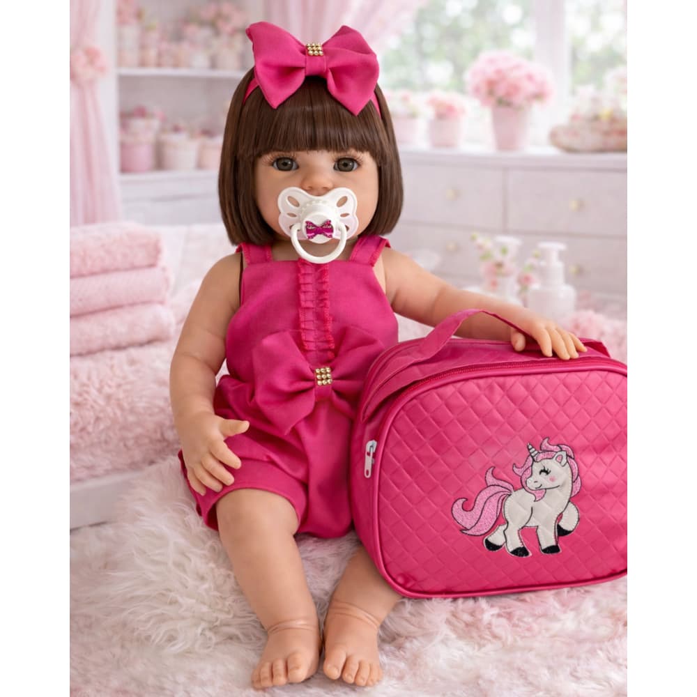 Bebê Reborn Boneca Menina Princesa Realista Pode Dar Banho E Itens