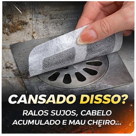 Kit 10 Telas Adesivas Para Ralo Protetora Descartável Filtro Anti-Cabelo Barreira Contra Insetos