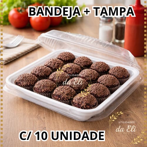 Bandeja de Isopor + Tampa B1 Rasa c/10unidades