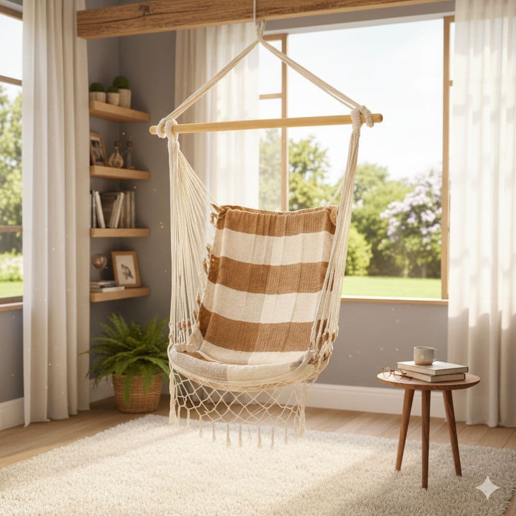 Rede Cadeira Suspensa Confortável para Relaxar 🏡