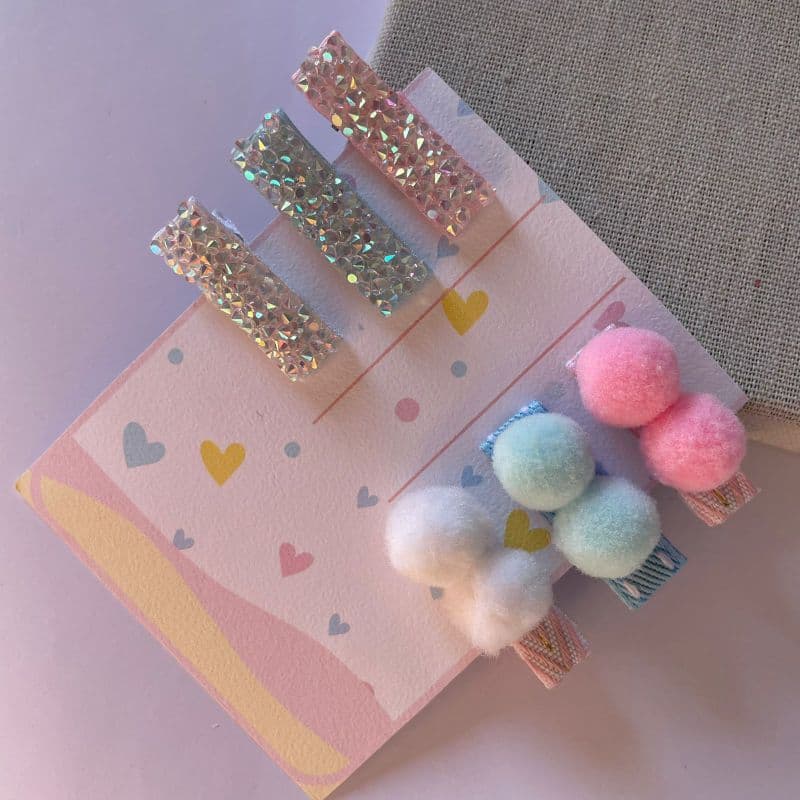 Kit 6 Presilhas Infantil Bebê | Laços Delicados Antideslizantes | Menina 0 a 5 anos