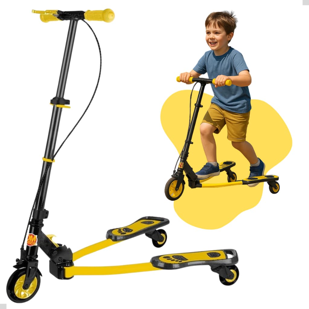Patinete Infantil 3 Rodas Abre E Fecha Frog Crianças Até 60kg Dobrável Freio