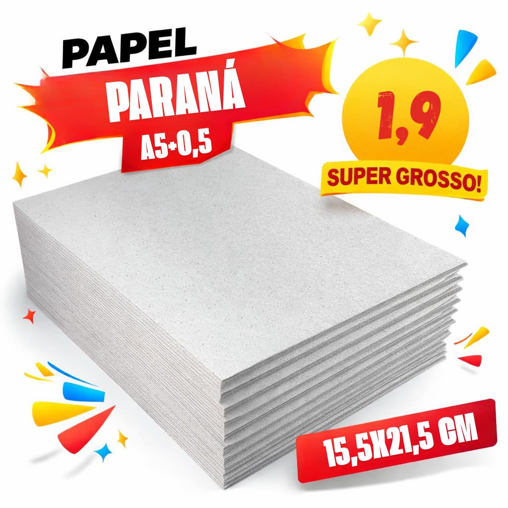 Papelão Paraná 1,9mm - Placas Capa Agenda A5+ 15,5x21,5cm