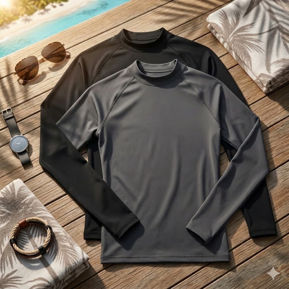Kit 2 Camisa Térmica Unissex Segunda Pele Proteção UV+50 Praia Masculino Feminino Praia Adulto