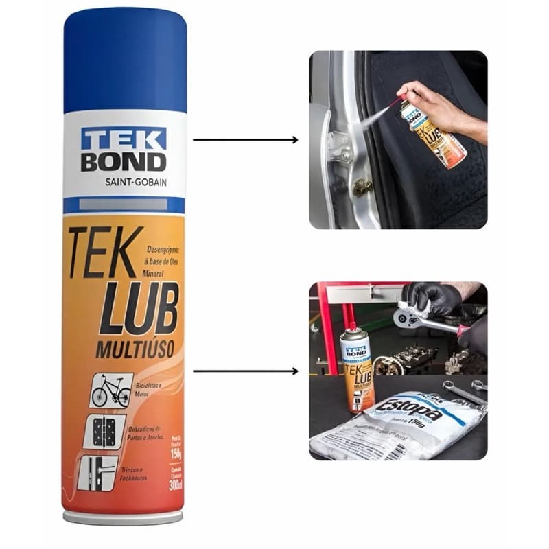 Spray Lubrificante / Desengripante Tek Bond 300ml/150g
