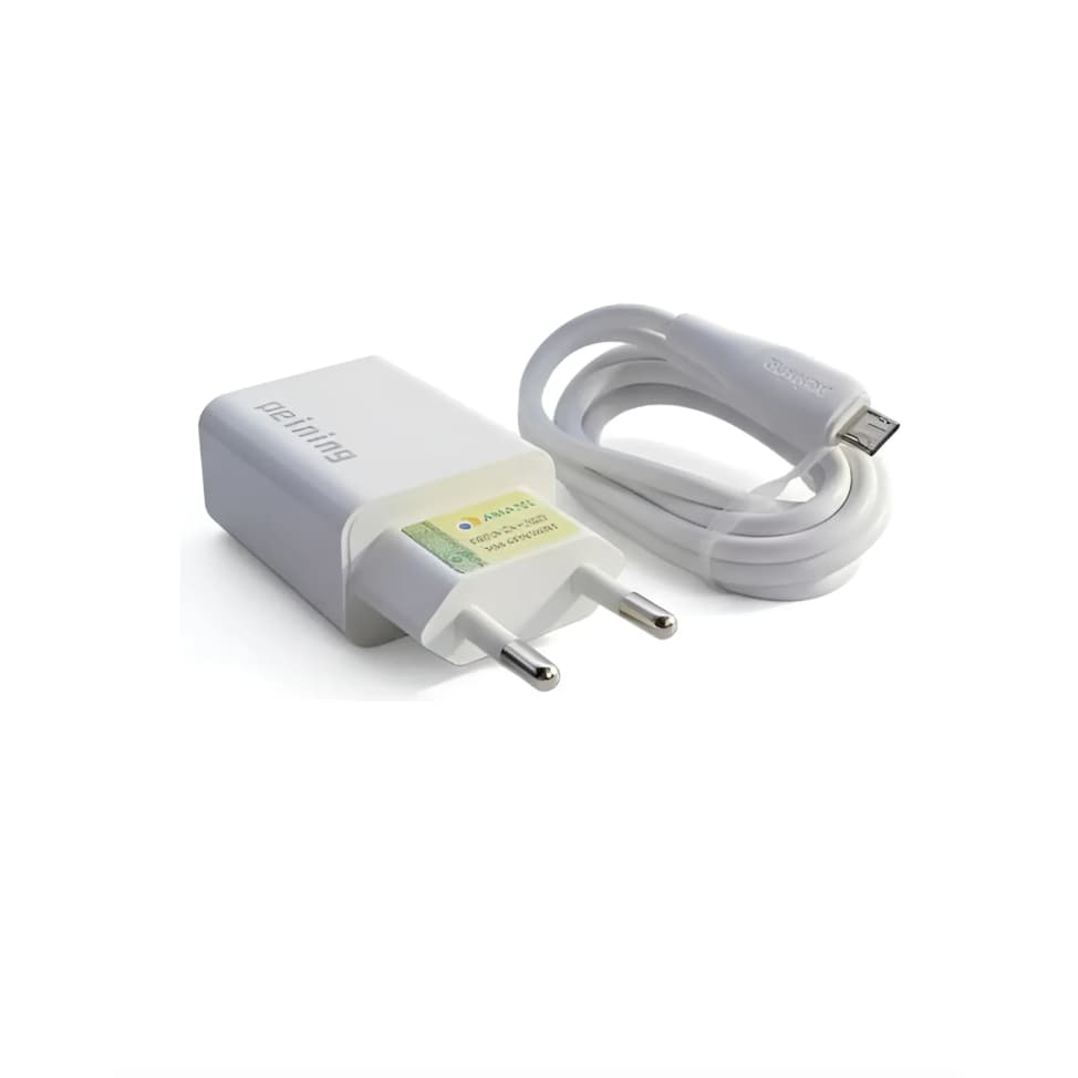 Carregador USB V8 MICRO USB Carga Rápida pei-119-1 Branco Peining